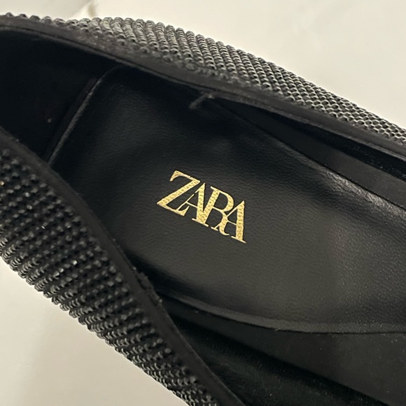 BLACK CRYSTAL PUMPS- ZARA (38) - Picture 2 of 7